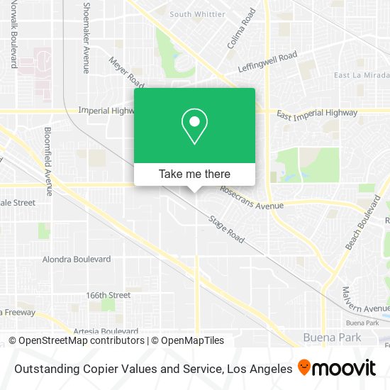 Mapa de Outstanding Copier Values and Service