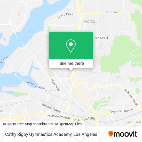 Mapa de Cathy Rigby Gymnastics Academy