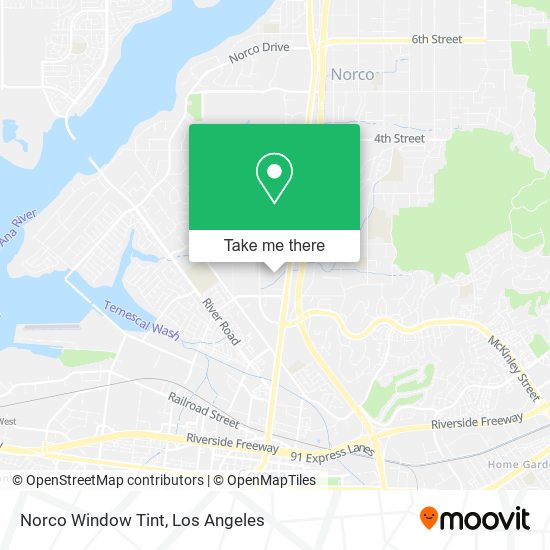 Mapa de Norco Window Tint