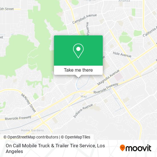 Mapa de On Call Mobile Truck & Trailer Tire Service