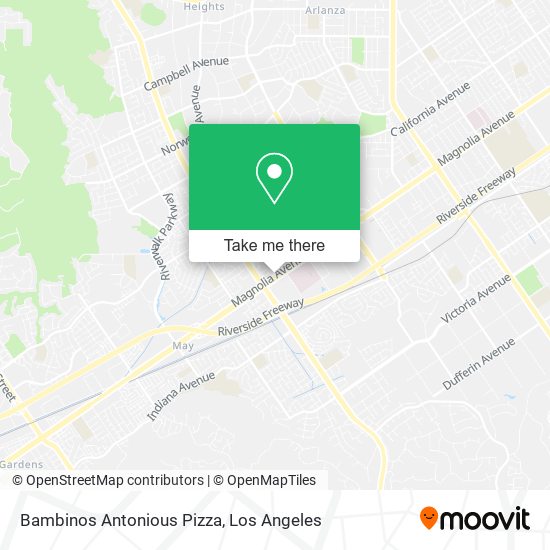 Bambinos Antonious Pizza map