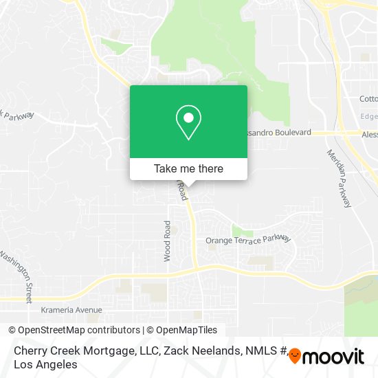 Mapa de Cherry Creek Mortgage, LLC, Zack Neelands, NMLS #