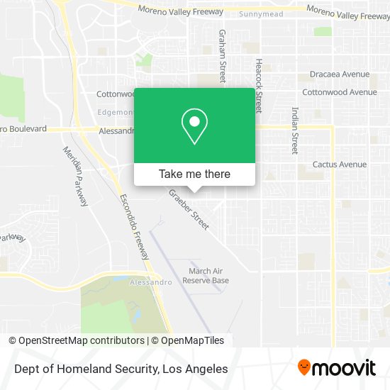 Mapa de Dept of Homeland Security
