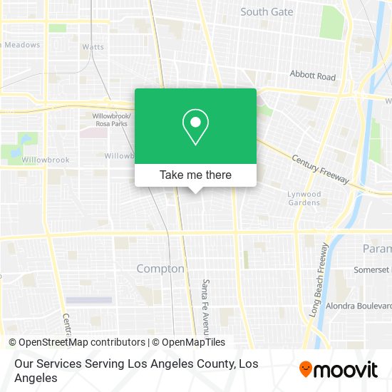 Our Services Serving Los Angeles County map