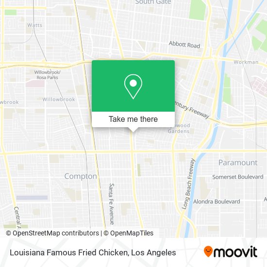 Louisiana Famous Fried Chicken map