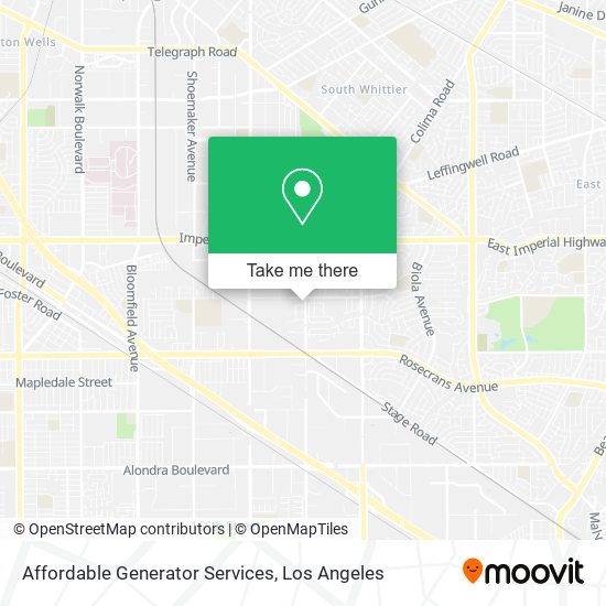 Affordable Generator Services map