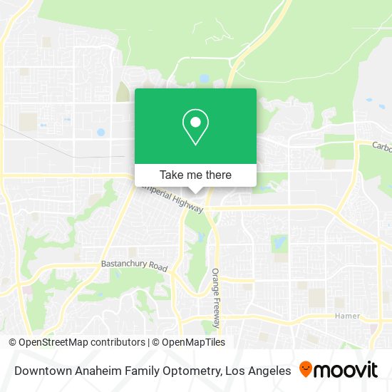 Downtown Anaheim Family Optometry map