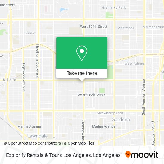 Explorify Rentals & Tours Los Angeles map