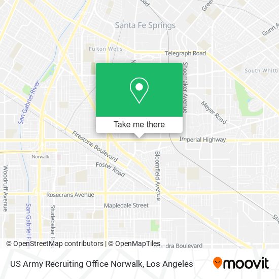 US Army Recruiting Office Norwalk map