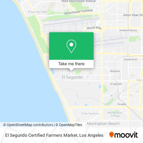 El Segundo Certified Farmers Market map