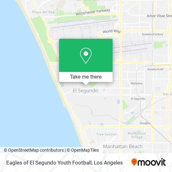 Eagles of El Segundo Youth Football map