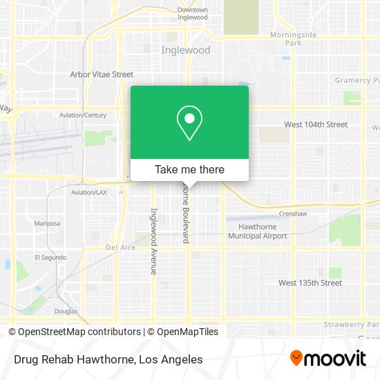 Drug Rehab Hawthorne map