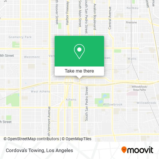 Cordova's Towing map