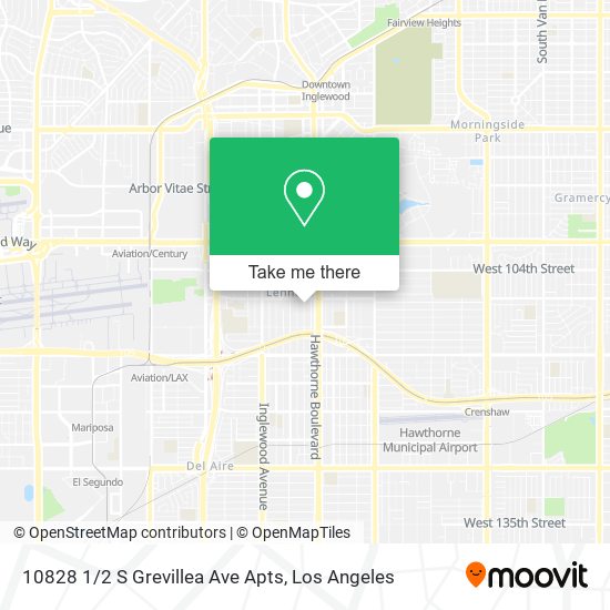 Mapa de 10828 1/2 S Grevillea Ave Apts