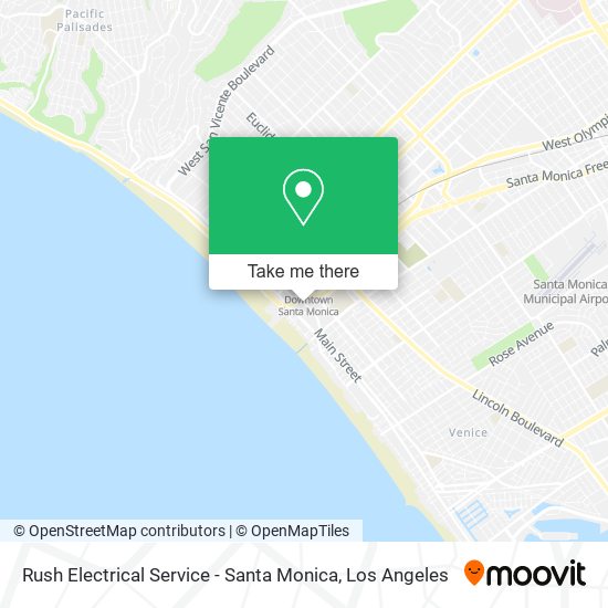 Mapa de Rush Electrical Service - Santa Monica