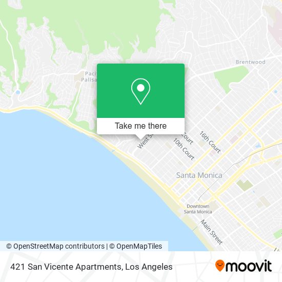 Mapa de 421 San Vicente Apartments
