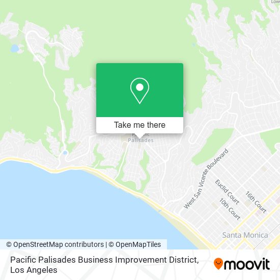 Mapa de Pacific Palisades Business Improvement District