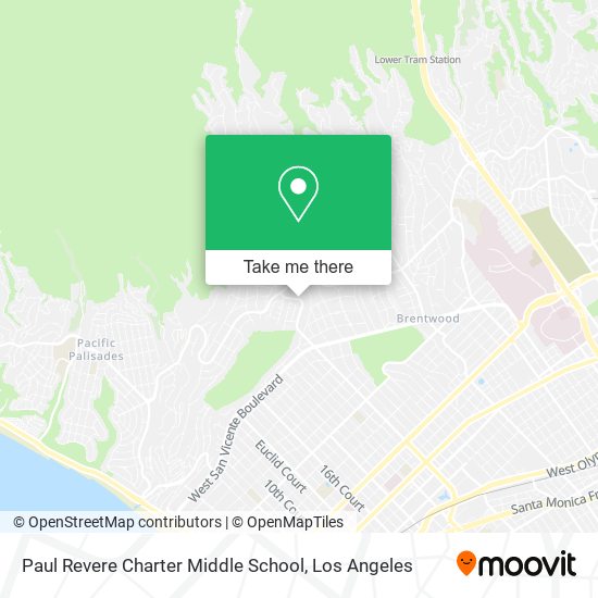 Mapa de Paul Revere Charter Middle School