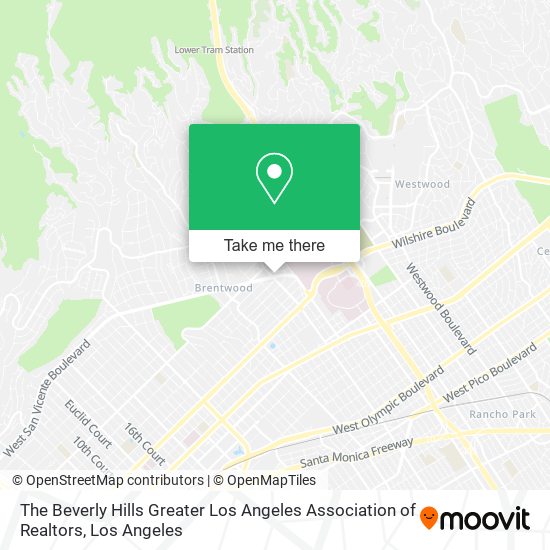 The Beverly Hills Greater Los Angeles Association of Realtors map