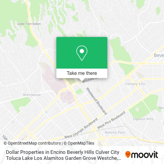 Mapa de Dollar Properties in Encino Beverly Hills Culver City Toluca Lake Los Alamitos Garden Grove Westche