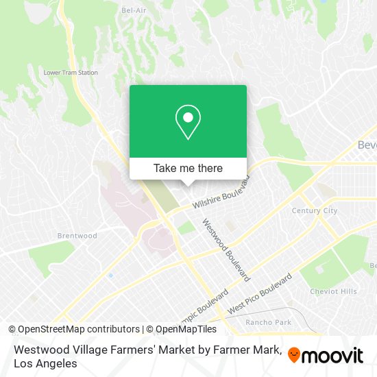 Westwood Village Farmers' Market by Farmer Mark map