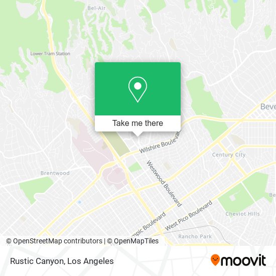 Rustic Canyon map