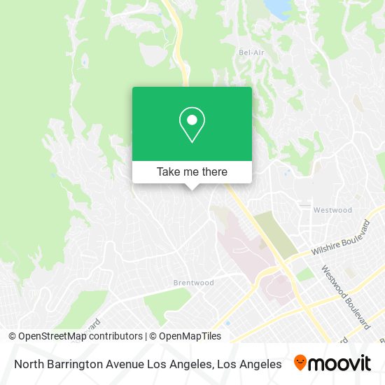 North Barrington Avenue Los Angeles map