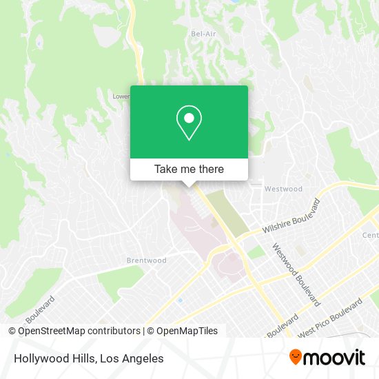 Hollywood Hills map