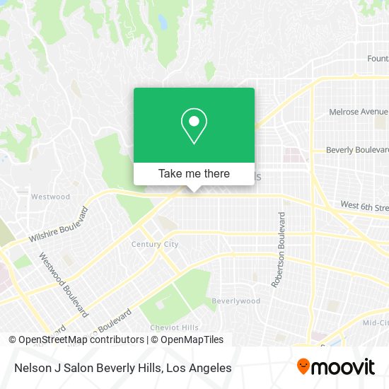 Nelson J Salon Beverly Hills map
