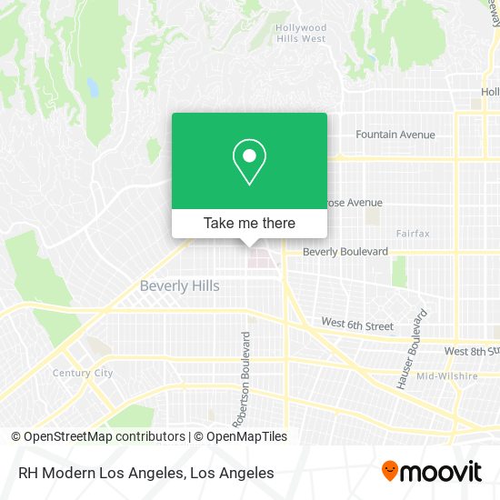 RH Modern Los Angeles map