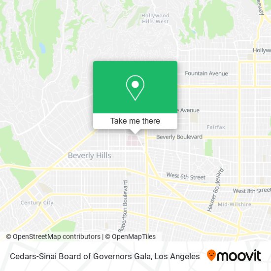 Mapa de Cedars-Sinai Board of Governors Gala