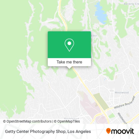 Getty Center Photography Shop map