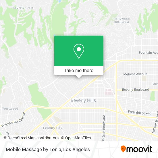Mobile Massage by Tonia map