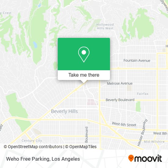 Weho Free Parking map