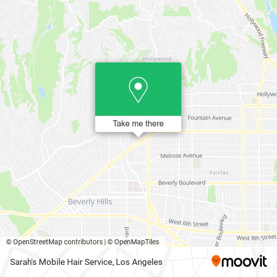 Sarah's Mobile Hair Service map