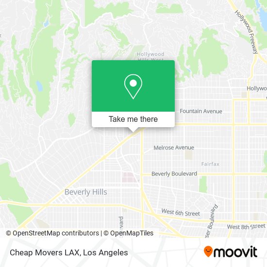 Cheap Movers LAX map
