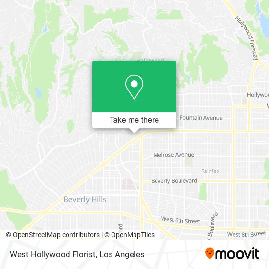 West Hollywood Florist map
