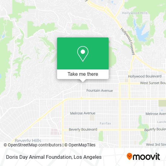 Mapa de Doris Day Animal Foundation