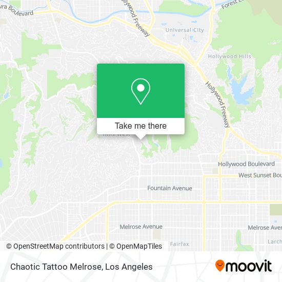 Chaotic Tattoo Melrose map