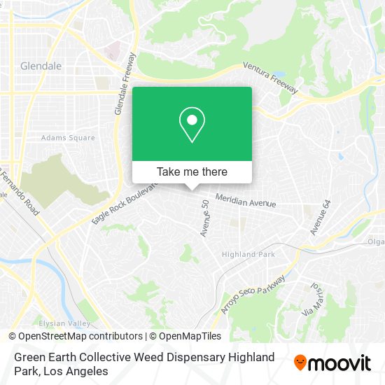 Green Earth Collective Weed Dispensary Highland Park map