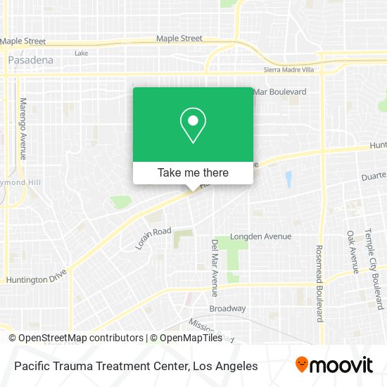 Pacific Trauma Treatment Center map