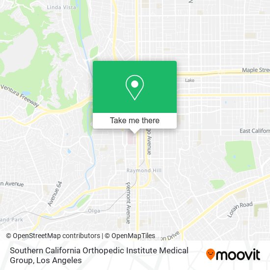 Southern California Orthopedic Institute Medical Group map