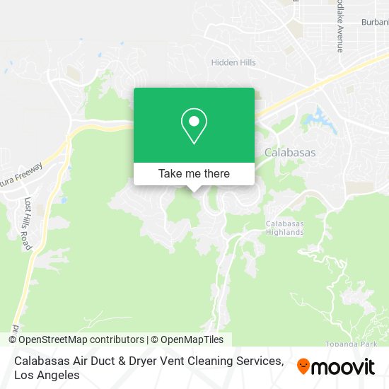 Mapa de Calabasas Air Duct & Dryer Vent Cleaning Services