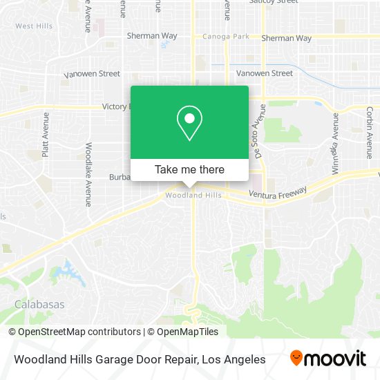 Woodland Hills Garage Door Repair map