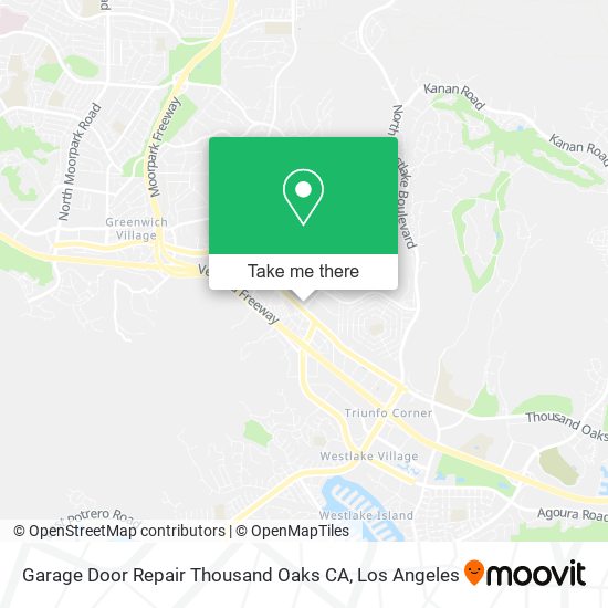 Mapa de Garage Door Repair Thousand Oaks CA