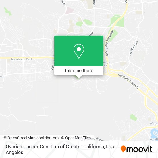 Ovarian Cancer Coalition of Greater California map