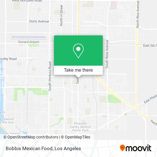 Bobbis Mexican Food map