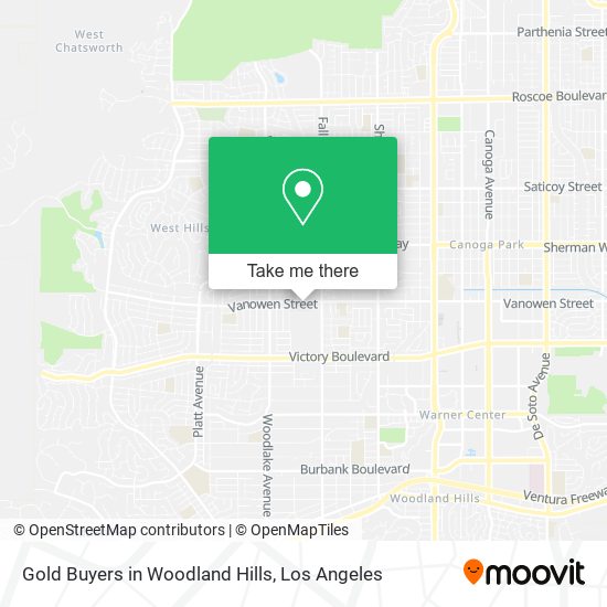 Mapa de Gold Buyers in Woodland Hills