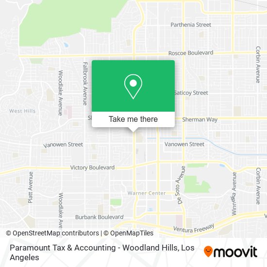 Paramount Tax & Accounting - Woodland Hills map