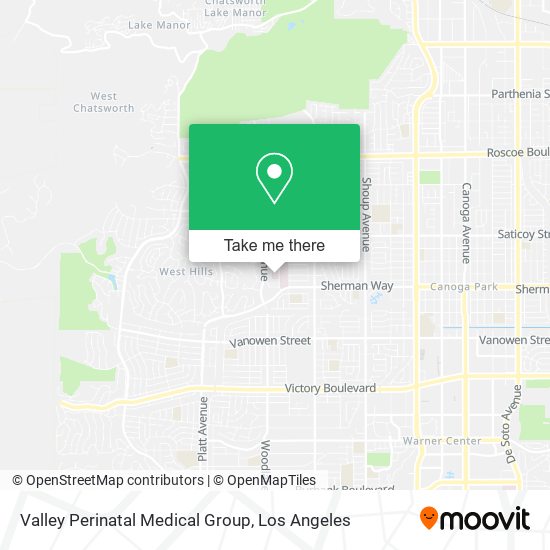 Valley Perinatal Medical Group map